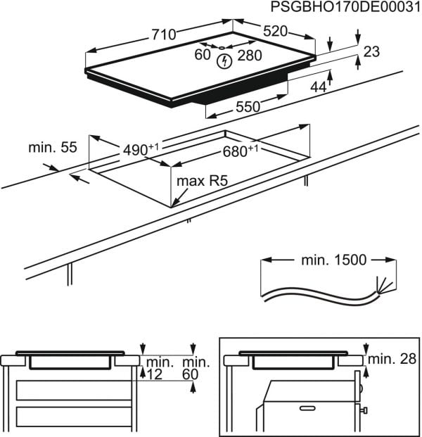 AEG IPE74571FB | 70 cm