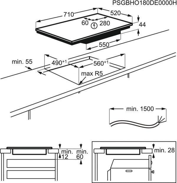 AEG IKE74440CB | 70 cm